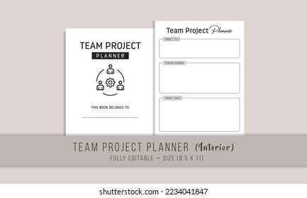 
Team Project Planner KDP Interior Template