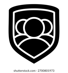 Elemento de icono de protección de Equipo para diseño