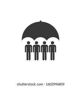 Team protection - Minimal vector icon. Stock Vector illustration isolated on white background.