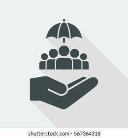 Team protection - Minimal vector icon