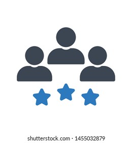 team ranking glyph colour vector icon