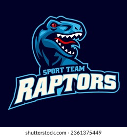 Team Raptor Mascot Sport Logo