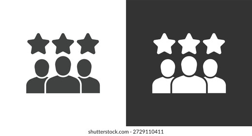 Icono de Clasificación de Equipo. Icono de la serie de glifos sólidos