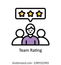 Team Rating vector  Filled outline Design illustration. Symbol on White background EPS 10 File