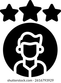 Team Recognition Glyph Vector Icon Design