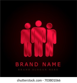 Team red chromium metallic logo