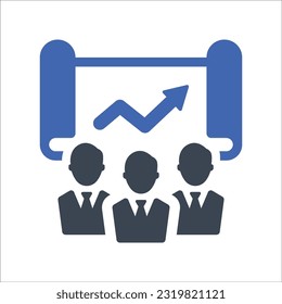 Team report icon, Vector Graphics