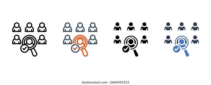 Team Research ilustração vetor estilo ícone múltiplo