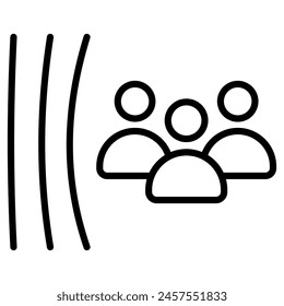 Team Resilience icon line vector illustration
