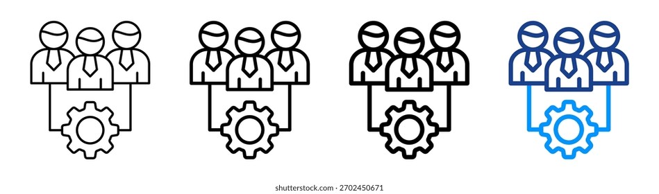 Team Resource Icon Different Outline Collection Set