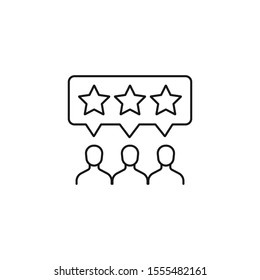 team review - minimal line web icon. simple vector illustration. concept for infographic, website or app.