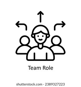 Team Role vector  outline Design illustration. Symbol on White background EPS 10 File