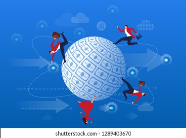 The team is running on the earth made up of money