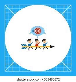 Team Running to Target Icon