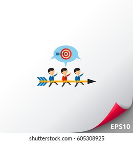 Team Running to Target Icon
