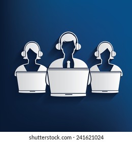 Team service,human resource design on blue background,clean vector