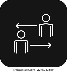 Team Sharing Teamwork and Management icon with black filled line style. communication, share, social, partnership, community, connection, networking. Vector illustration