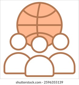 Team Simple Icon Vector Concept