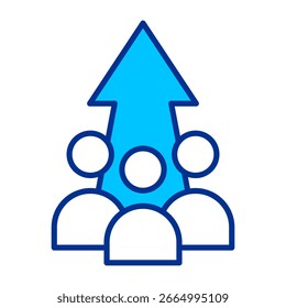 Conceito de Ilustração de Vetor de Ícone Simples de Equipe