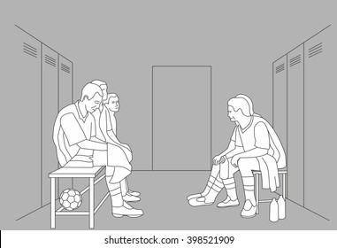 Soccer Dressing Room Stock Vectors Images Vector Art