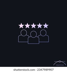 habilidades de equipo e icono de clasificación con un degradado