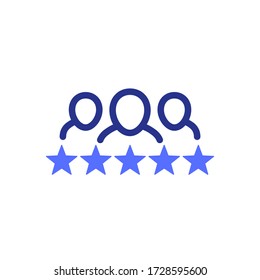 team skills and rating icon on white