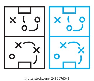 Team soccer tactic icon. Outline team soccer tactic vector icon for web design isolated on white background