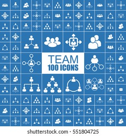 Team, Social, Group, Corporate and Community Vector Flat Icons