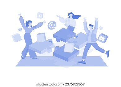 Team In Social Networks Working.