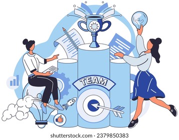 Team solving problems Leadership to guide employee to achieve goal concept Problem discussion Confused businesspeople asking questions Solve business problem, cooperation or collaboration in company