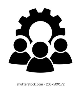 Team of some employees icon vector. Teamwork illustration sign. development team symbol. technical support logo.