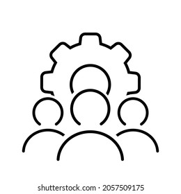 Team of some employees icon vector. Teamwork illustration sign. development team symbol. technical support logo.