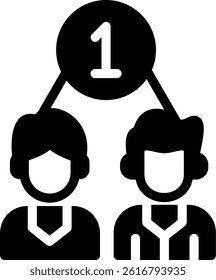 Team Spirit Glyph Vector Icon Design