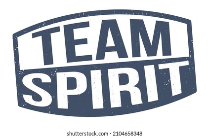 Team spirit grunge rubber stamp on white background, vector illustration