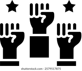 Team Spirit Icon Glyph Vector Illustration