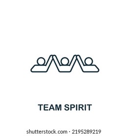 Team Spirit Icon. Line Simple Icon For Templates, Web Design And Infographics