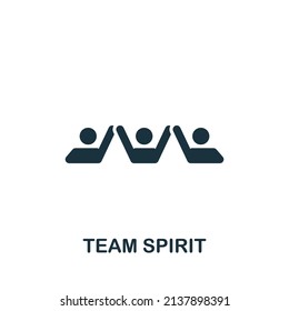 Team Spirit Icon. Monochrome Simple Icon For Templates, Web Design And Infographics