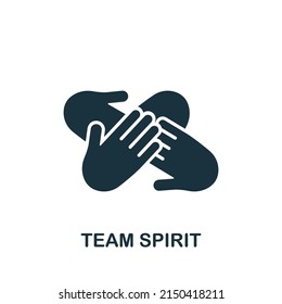 Team Spirit Icon. Monochrome Simple Business Motivation Icon For Templates, Web Design And Infographics