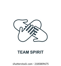 Team Spirit Icon. Monochrome Simple Business Motivation Icon For Templates, Web Design And Infographics