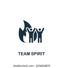 Team spirit icon. Monochrome simple sign from collaboration collection. Team spirit icon for logo, templates, web design and infographics.