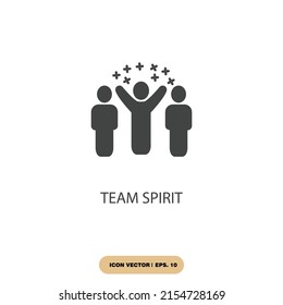 Team Spirit Icons  Symbol Vector Elements For Infographic Web