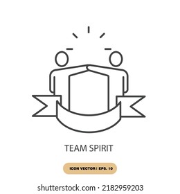 Team Spirit Icons  Symbol Vector Elements For Infographic Web