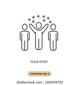 Team Spirit Icons  Symbol Vector Elements For Infographic Web