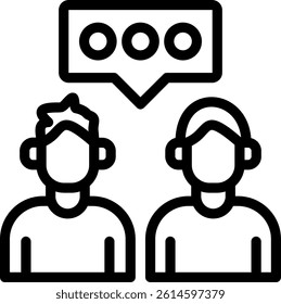 Team Spirit Line Vector Icon Design