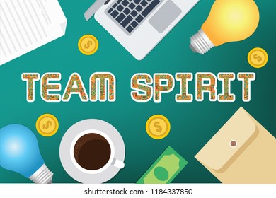 Team spirit vector concept design