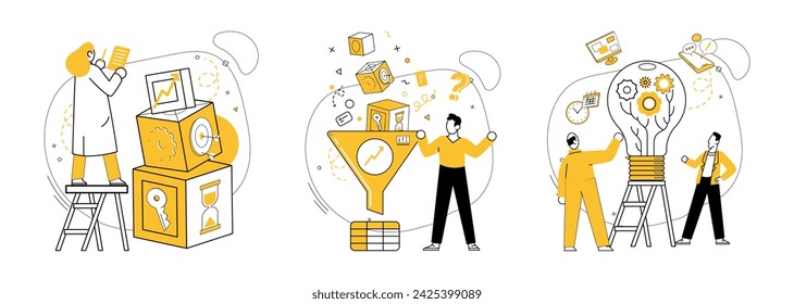 Team spirit vector illustration. Team spirit metaphorically creates bridges, connecting minds for shared success Collective motivation becomes driving force behind successful team performances