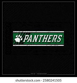 Team, Sport, Distressed Emblem, Sports Team, Panther, Panther Paw Print, Mascot, Team Spirit, Spirit Squad, Athlete