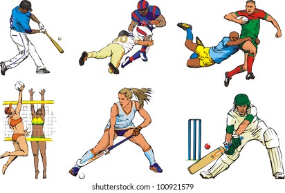 team sport icons - outdoor