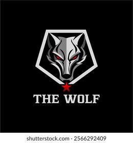 Team Sports Club Academy Wolf Head Icon Dog Lycian Logo Template Vector 