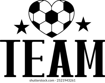 Team sports typography clip art design on plain white transparent isolated background for card, shirt, hoodie, sweatshirt, apparel, card, tag, mug, icon, poster or badge